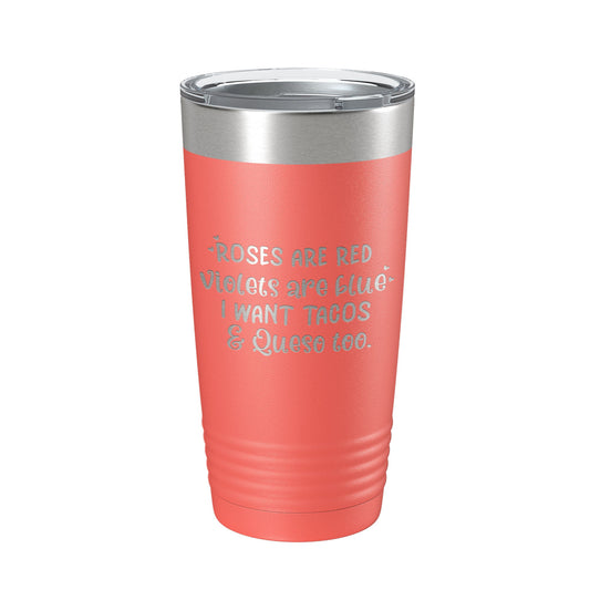 Valentine's Day Funny Tumbler Galentine's Poem Gift Travel Mug Insulated Laser Engraved Coffee Cup 20 oz-20